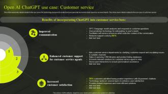 Open Ai ChatGPT Use Case Customer Comprehensive Guide On GPT Chatbot ChatGPT SS