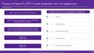 Open Ai Language Model It Purpose Of Openais Gpt 3 Model Integration Into Web Applications