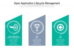 Open application lifecycle management ppt powerpoint presentation gallery smartart cpb