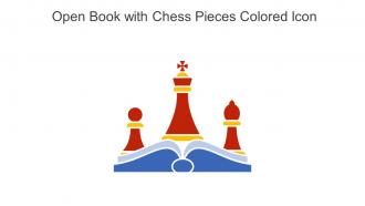 Open Book With Chess Pieces Colored Icon In Powerpoint Pptx Png And Editable Eps Format