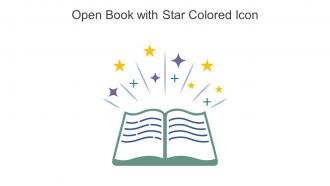 Open Book With Star Colored Icon In Powerpoint Pptx Png And Editable Eps Format