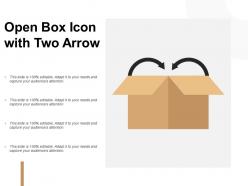 Open box icon with two arrow