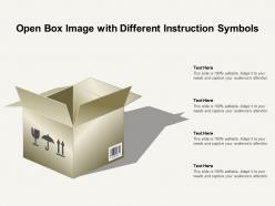 Open box image with different instruction symbols