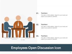 Open Discussion Business Conference Employees Holding Analytics