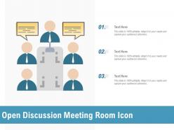 Open discussion meeting room icon