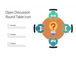 Open discussion round table icon