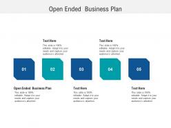 Open ended business plan ppt powerpoint presentation show icons cpb