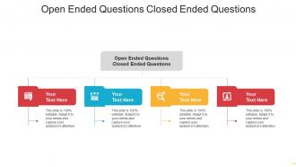 Open ended questions closed ended questions ppt powerpoint presentation icon deck cpb