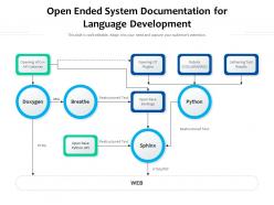 Open ended system documentation for language development