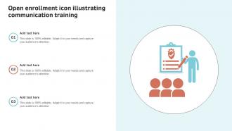 Open Enrollment Icon Illustrating Communication Training
