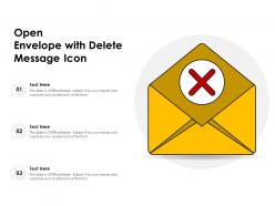 Open envelope with delete message icon