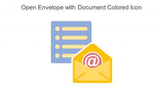 Open Envelope With Document Colored Icon In Powerpoint Pptx Png And Editable Eps Format