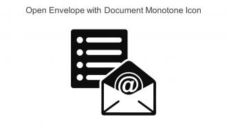 Open Envelope With Document Monotone Icon In Powerpoint Pptx Png And Editable Eps Format