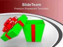 Open gift box over white background celebration powerpoint templates ppt themes and graphics 0113