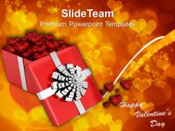 Open gift box with hearts valentines powerpoint templates ppt themes and graphics 0213