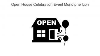 Open House Celebration Event Monotone Icon In Powerpoint Pptx Png And Editable Eps Format