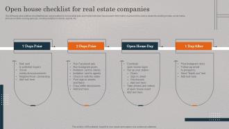 Open House Checklist For Real Estate Companies Real Estate Promotional Techniques To Engage MKT SS V