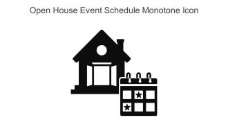 Open House Event Schedule Monotone Icon In Powerpoint Pptx Png And Editable Eps Format