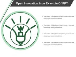 Open innovation icon example of ppt