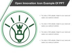 Open innovation icon example of ppt