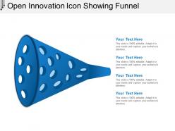 Open innovation icon showing funnel