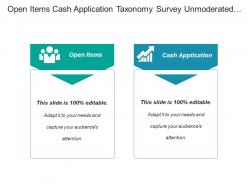 Open items cash application taxonomy survey unmoderated study