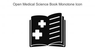Open Medical Science Book Monotone Icon In Powerpoint Pptx Png And Editable Eps Format
