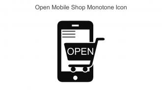 Open Mobile Shop Monotone Icon In Powerpoint Pptx Png And Editable Eps Format