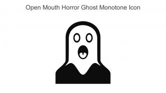 Open Mouth Horror Ghost Monotone Icon In Powerpoint Pptx Png And Editable Eps Format