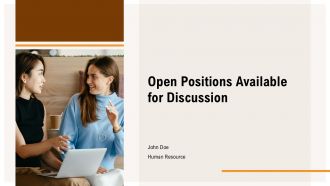 Open Positions Available For Discussion PPT Information ACP