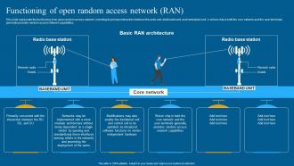Open RAN 5G Functioning Of Open Random Access Network RAN