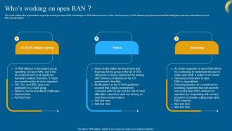 Open RAN 5G Whos Working On Open RAN