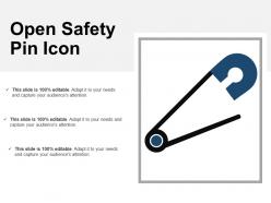 Open safety pin icon