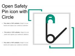 Open Safety Pin Icon With Circle