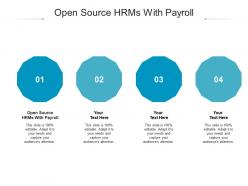 Open source hrms with payroll ppt powerpoint presentation outline pictures cpb