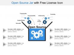 Open source jar with free license icon