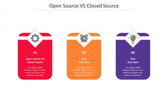Open source vs closed source ppt powerpoint presentation infographic template design templates cpb