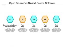 Open source vs closed source software ppt powerpoint presentation infographics infographics cpb