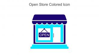 Open Store Colored Icon In Powerpoint Pptx Png And Editable Eps Format