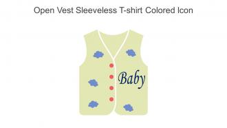Open Vest Sleeveless T Shirt Colored Icon In Powerpoint Pptx Png And Editable Eps Format