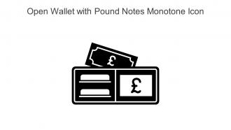 Open Wallet With Pound Notes Monotone Icon In Powerpoint Pptx Png And Editable Eps Format