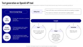 Openai Api Everything You Need Text Generation On Openai API Tool ChatGPT SS V
