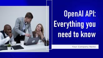 OpenAI API Everything You Need To Know ChatGPT CD V