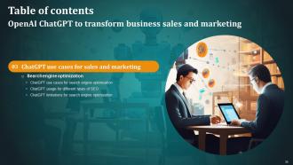 OpenAI ChatGPT To Transform Business Sales And Marketing ChatGPT CD Template Professional