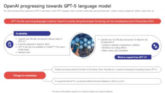 OpenAI Progressing Towards GPT 5 Capabilities And Use Cases Of GPT4 ChatGPT SS V