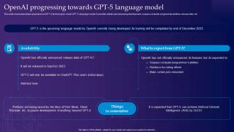 Openai Progressing Towards Gpt 5 Language Model Gpt 4 Latest Generative Ai Revolution ChatGPT SS