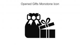 Opened Gifts Monotone Icon In Powerpoint Pptx Png And Editable Eps Format