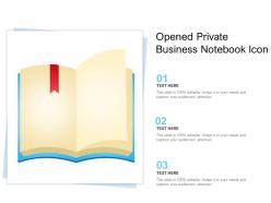 Opened private business notebook icon