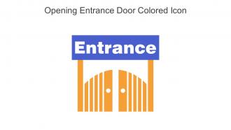 Opening Entrance Door Colored Icon In Powerpoint Pptx Png And Editable Eps Format