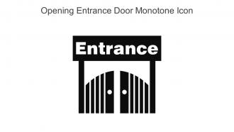 Opening Entrance Door Monotone Icon In Powerpoint Pptx Png And Editable Eps Format